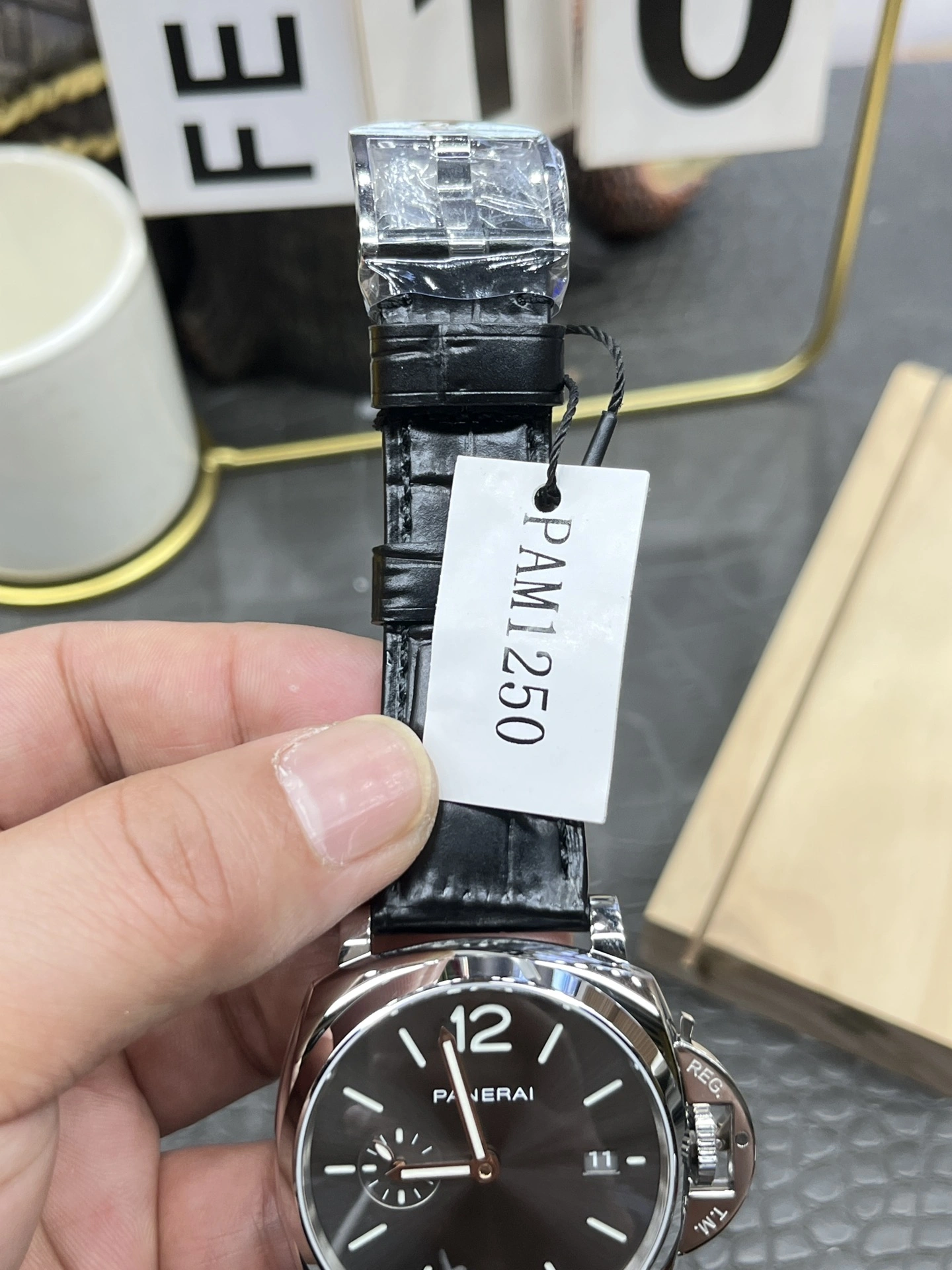 CBD Factory Panerai Luminor Due 42mm Grey Dial Black Leather Strap Smooth Bezel(PAM01250)1:1 Super Clone – DDP.900 Movement Bold 358